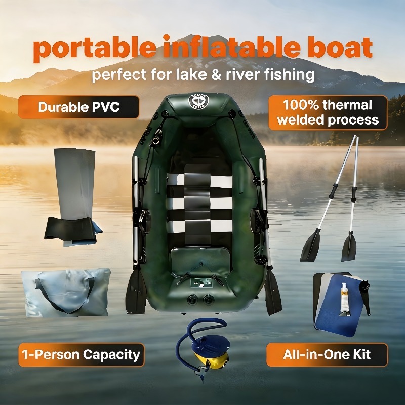 Fishing Boat Oar - 1 Kişilik Balıkçı Teknesi Ucuz Şişme